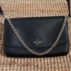 Kate Spade black chain cross body bag New